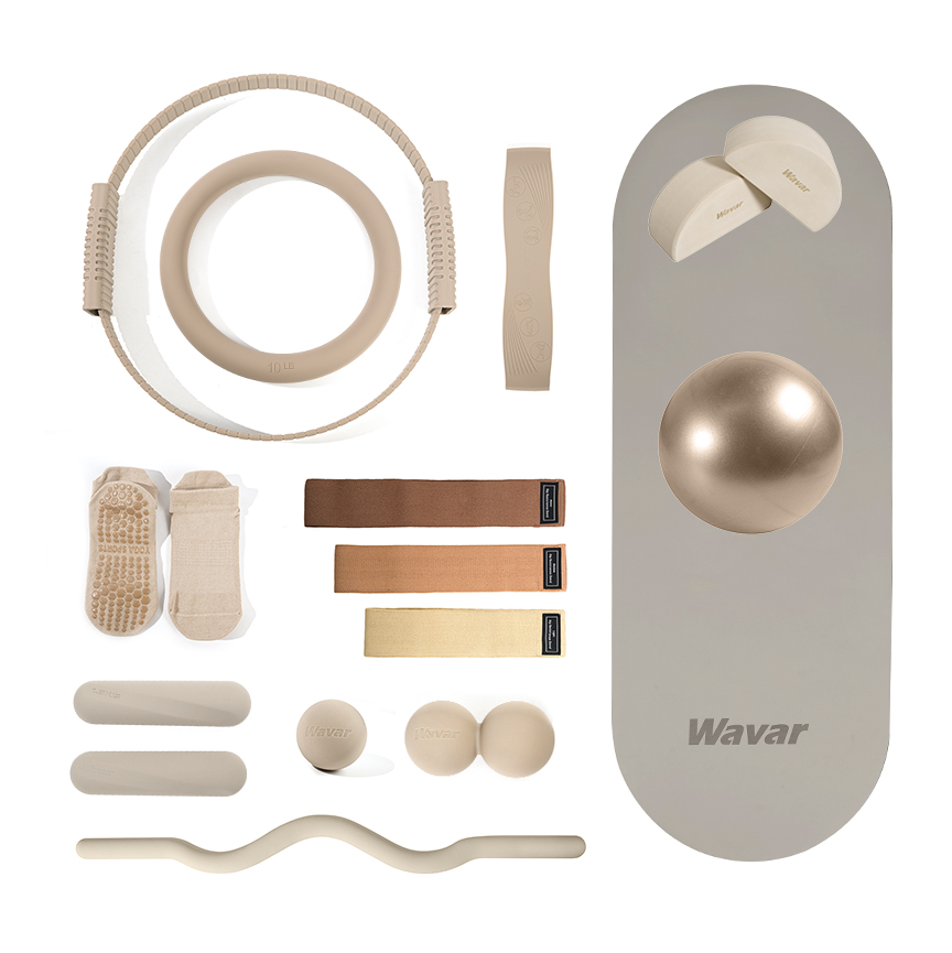 Pilates Bar Kit With Resistance Bands - Kit di Accessori per Pilates Unisex,
